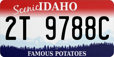 ID license plate 2T9788C