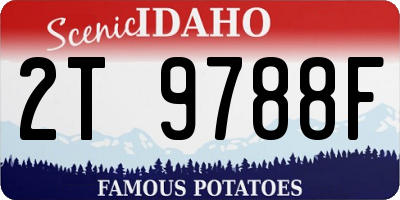 ID license plate 2T9788F