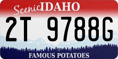 ID license plate 2T9788G