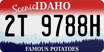 ID license plate 2T9788H