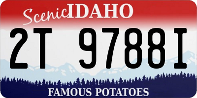 ID license plate 2T9788I