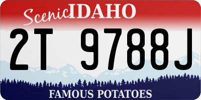 ID license plate 2T9788J