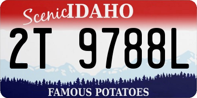 ID license plate 2T9788L