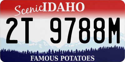 ID license plate 2T9788M