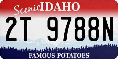 ID license plate 2T9788N