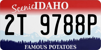 ID license plate 2T9788P