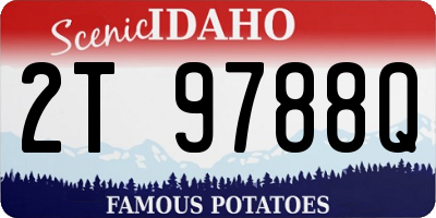 ID license plate 2T9788Q