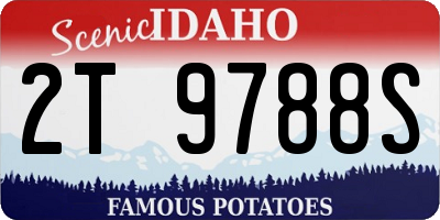 ID license plate 2T9788S