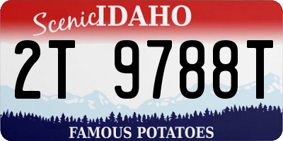 ID license plate 2T9788T