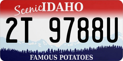 ID license plate 2T9788U