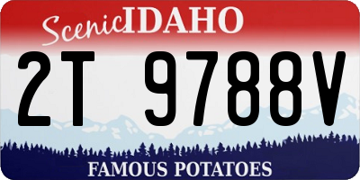 ID license plate 2T9788V