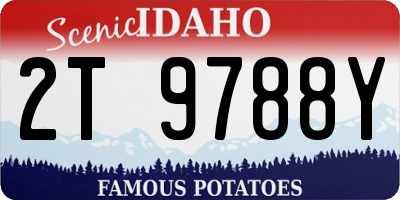 ID license plate 2T9788Y