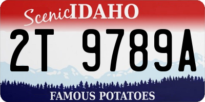 ID license plate 2T9789A