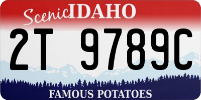 ID license plate 2T9789C