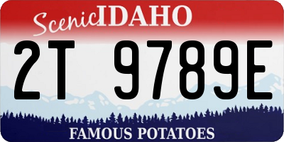 ID license plate 2T9789E