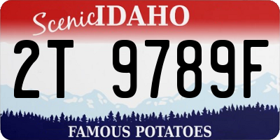 ID license plate 2T9789F