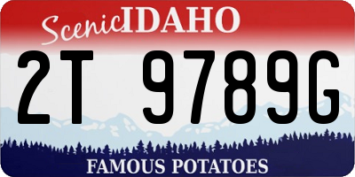 ID license plate 2T9789G