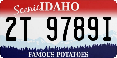 ID license plate 2T9789I