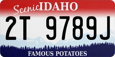 ID license plate 2T9789J