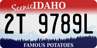 ID license plate 2T9789L