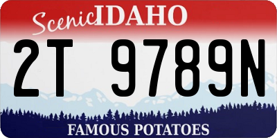 ID license plate 2T9789N