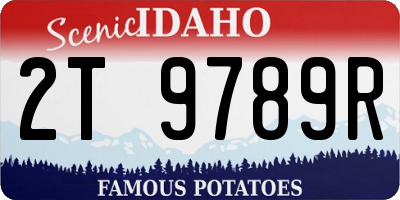 ID license plate 2T9789R