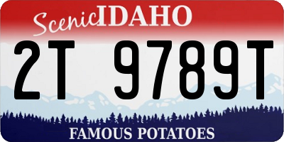 ID license plate 2T9789T