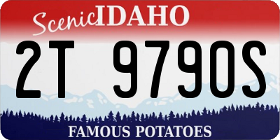 ID license plate 2T9790S