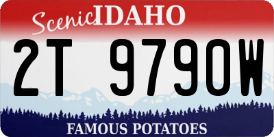 ID license plate 2T9790W