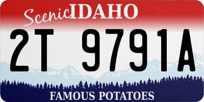 ID license plate 2T9791A