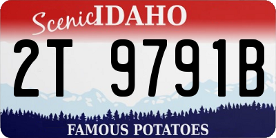 ID license plate 2T9791B