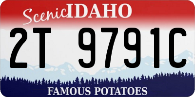 ID license plate 2T9791C