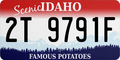 ID license plate 2T9791F