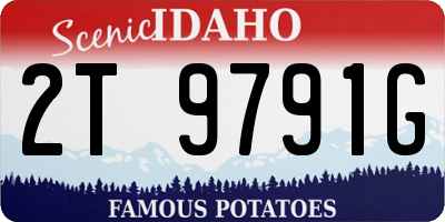 ID license plate 2T9791G