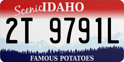 ID license plate 2T9791L