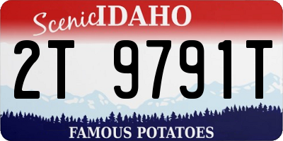 ID license plate 2T9791T