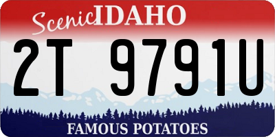 ID license plate 2T9791U