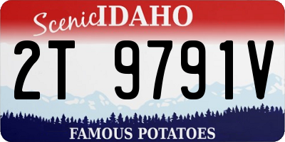 ID license plate 2T9791V