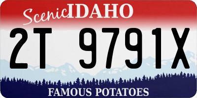 ID license plate 2T9791X