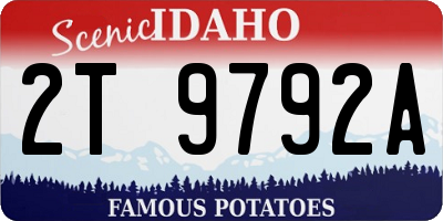 ID license plate 2T9792A