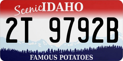 ID license plate 2T9792B