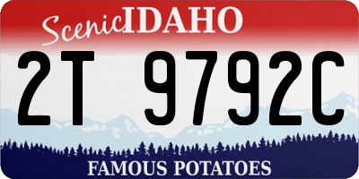 ID license plate 2T9792C