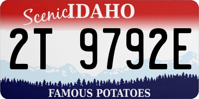 ID license plate 2T9792E