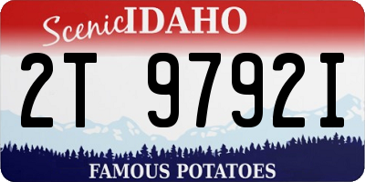 ID license plate 2T9792I