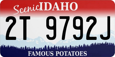 ID license plate 2T9792J