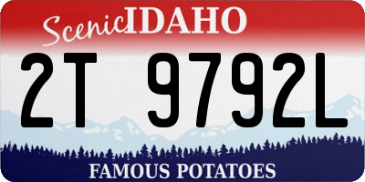 ID license plate 2T9792L