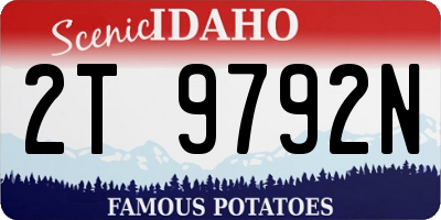 ID license plate 2T9792N