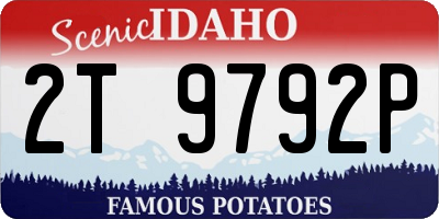 ID license plate 2T9792P