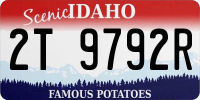 ID license plate 2T9792R