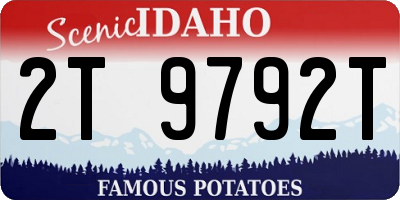 ID license plate 2T9792T